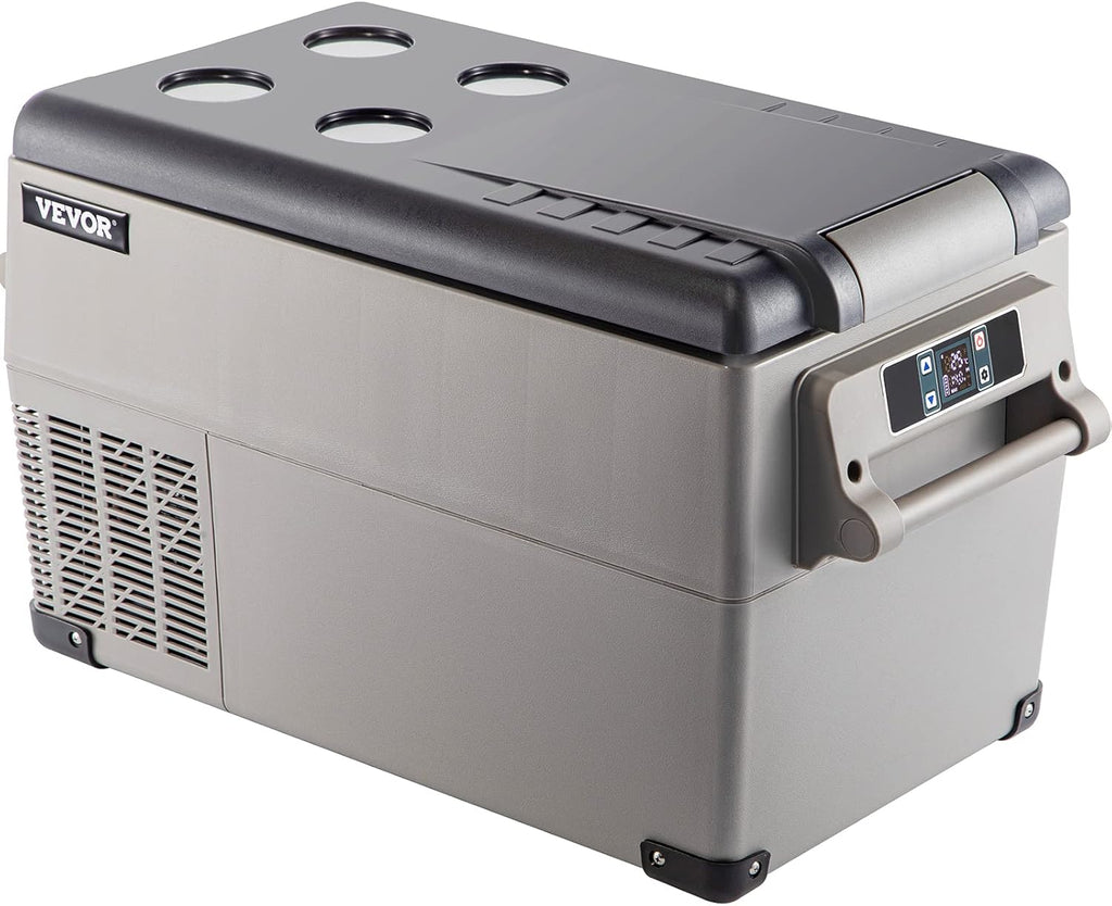 VEVOR Przenośna lodówka elektryczna 80 W, 12/24 V, wydajne chłodzenie -20℃ - 20℃ z niskim poziomem hałasu 45 dB, do samochodów i kamperów (55 l)