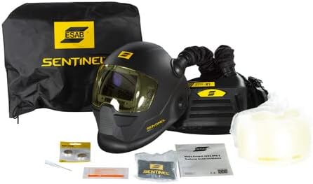 ESAB Sentinel A60 Air z ESAB EPR-X1 PAPR kask spawalniczy z napędzanym respiratorem oczyszczającym powietrze