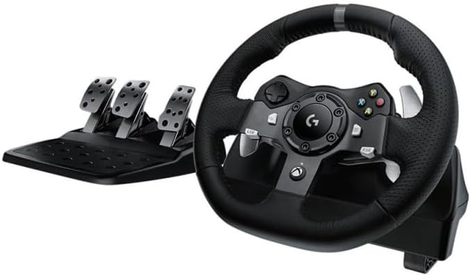 Logitech G G29 SE Driving Force, kierownica i pedały wyścigowe, siłowe sprzężenie zwrotne, prawdziwa skóra + Driving Force Shifter, dźwignia zmiany biegów - do konsol PS5, PS4 i PC/Mac - Czarny