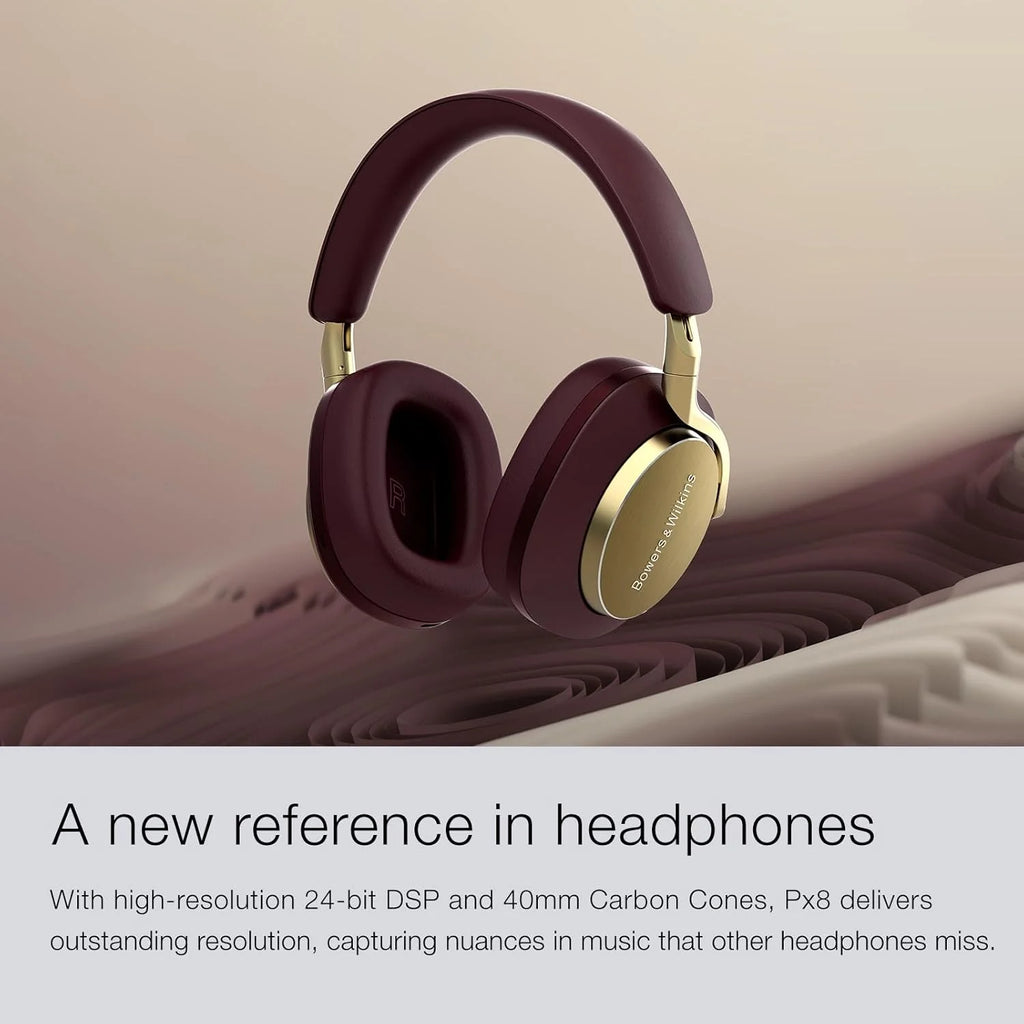 Bowers & Wilkins FP42978 PX8 bezprzewodowe słuchawki nauszne z Bluetooth i redukcją szumów, beżowe