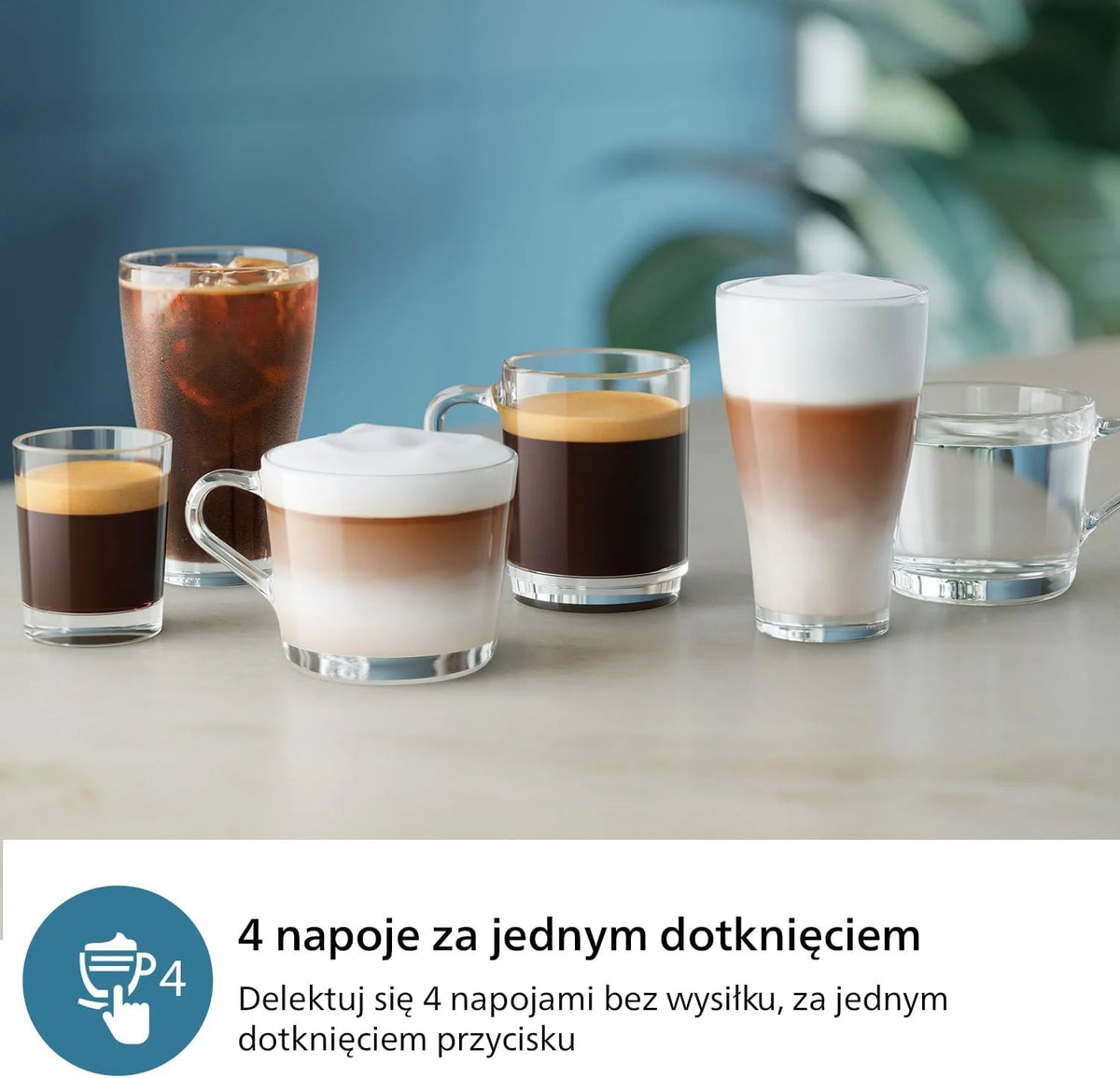 Philips z serii 2300 w pełni zautomatyzowany ekspres do kawy - 4 napoje, nowoczesny, kolorowy ekran dotykowy, LatteGo, SilentBrew, młynek w 100% ceramiczny, filtr AquaClean. Czarny, matowy (EP2330/10)