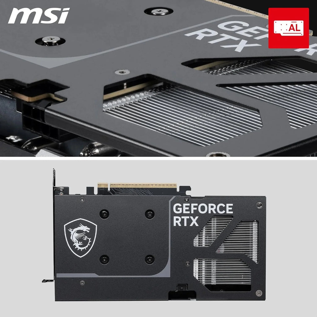 MSI Karta graficzna NVIDIA GeForce RTX 5060 Ti 8G Ventus 2X OC Plus - 8 GB GDDR7 (28 GB/s /128 Bits), PCIe 5.0 - Podwójny wentylator (2 x wentylatory STORMFORCE), HDMI 2.1b, DisplayPort 2.1b