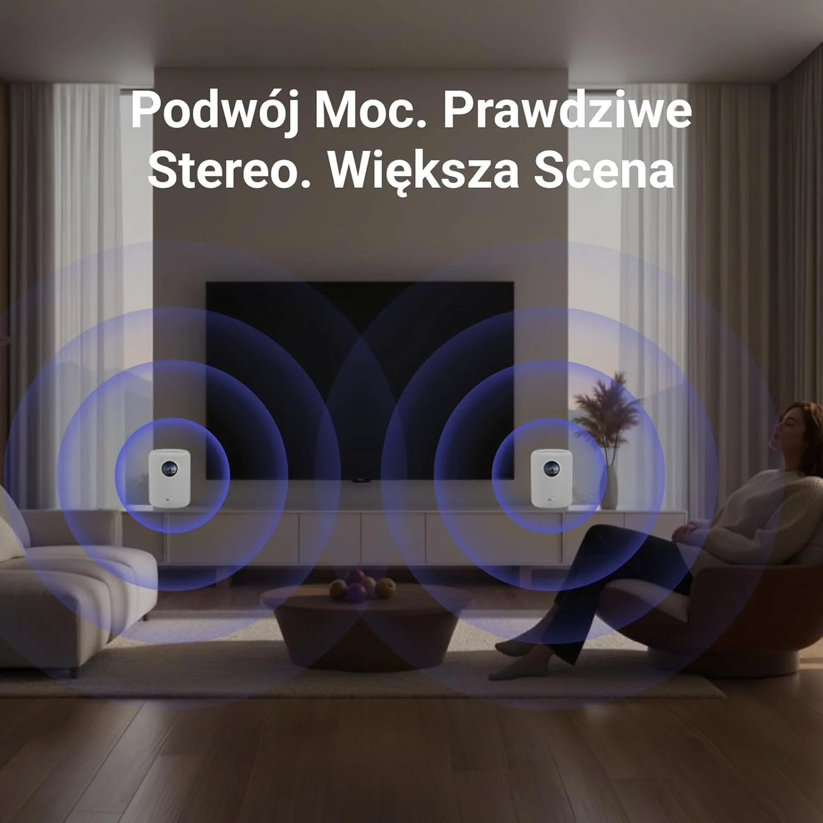 WiiM Sound inteligentny głośnik z ekranem 1,8″, Hi-Res 24-bit/192 kHz, AI RoomFit™, 100 W, Wi-Fi 6E/Bluetooth 5.3, multiroom i stereo, pilot w zestawie, Czarny