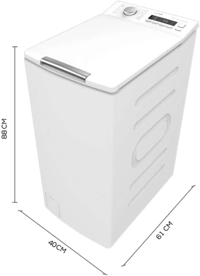 Cecotec Pralka ładowana powyżej 8 kg Bolero Dresscode Top Max 80 Inverter A. 1900 W, 1300 obr./min, 16 programów, silnik inwerterowy Plus, funkcja pary, klasa A
