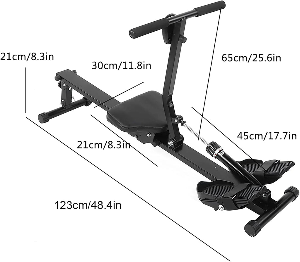 AMONIDA Składany Wioślarz do Domowego Treningu Wioślarskiego z Monitorem Cyfrowym Regulowany Opór Udźwig 120 Kg do ćwiczeń Cardio Całego Ciała