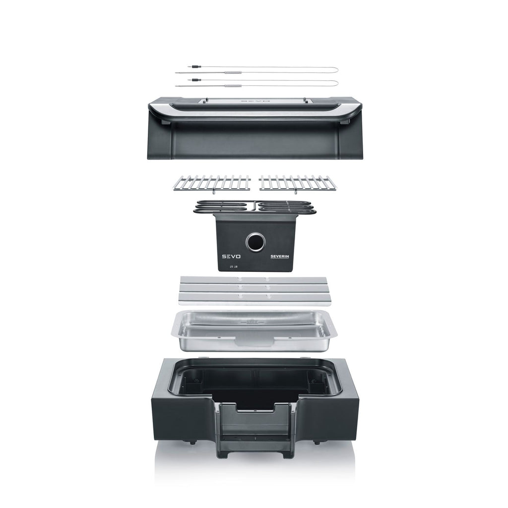 Grill elektryczny Severin Sevo GT Black Pg 8106 z cyfrowym wyświetlaczem OLED