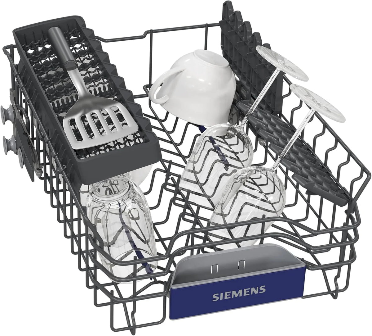 Siemens SR53HS74KE, iQ300, inteligentna, częściowo zintegrowana zmywarka, 45 cm, program Eco 50°C, varioSpeed Plus, kosz górny z regulacją wysokości, rackmatik, zabezpieczenie przed dziećmi