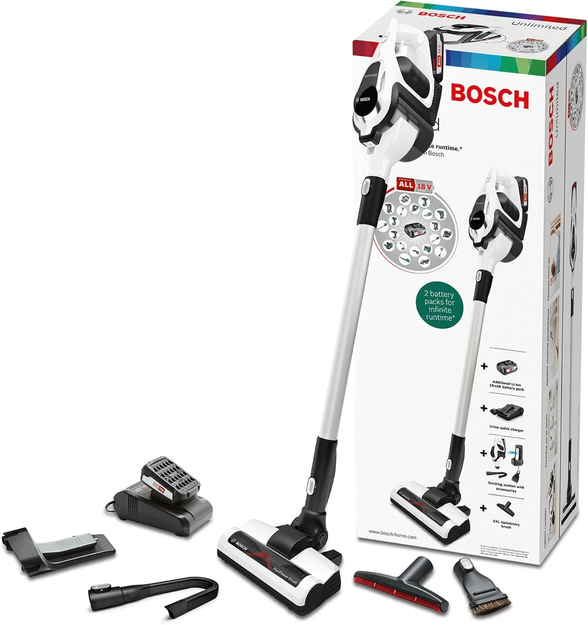 Bosch Unlimited ProPower Serie 8 BSS81POW1, odkurzacz akumulatorowy, czarny