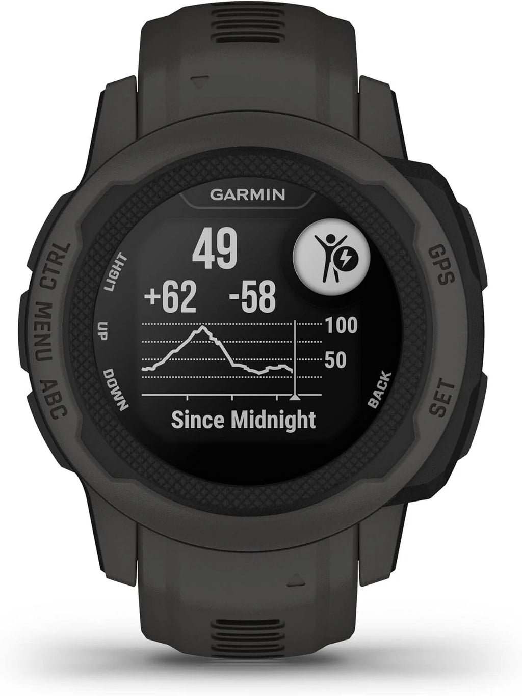 Garmin Instinct 2S SOLAR Smartwatch GPS, Grafitowy, M