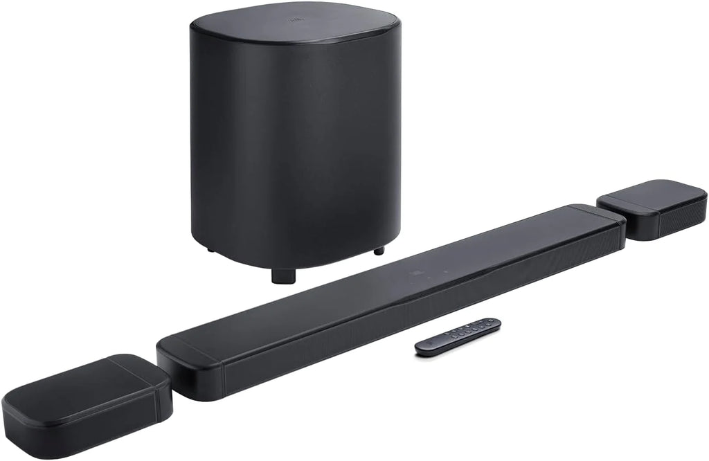 JBL Bar 1300 MK2 – 11.1.4-kanałowy soundbar Bluetooth do telewizora z odłączanymi głośnikami, 8-calowym subwooferem, Dolby Atmos i DTS:X, HDMI eARC, Wi-Fi, PureVoice 2.0 i MultiBeam 3.0, czarny