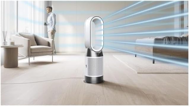 Dyson Purifier Hot+Cool HP1 oczyszczacz powietrza potężny oczyszczacz powietrza z funkcją wentylatora i ogrzewania (Biały/Biały)