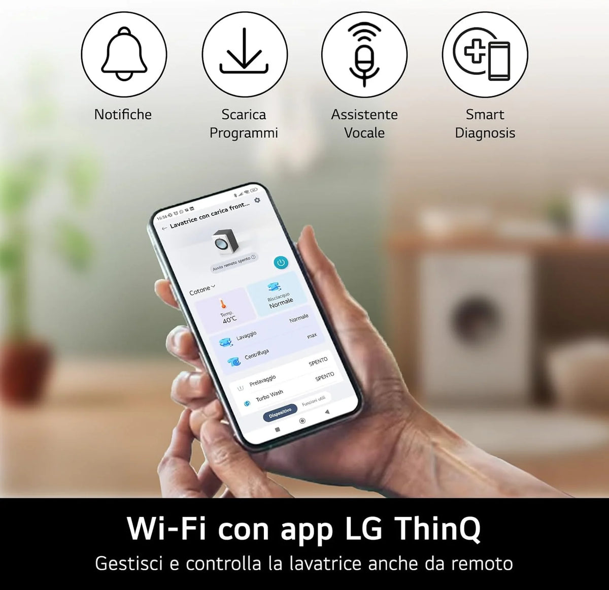 LG F4NX1009NWB pralka 9 kg z ładowaniem przednim serii X1, klasa A, 1400 obrotów, Wi-Fi, 6 Motion Direct Drive, Allergy Care do prania parowego, wolnostojąca, Essence White