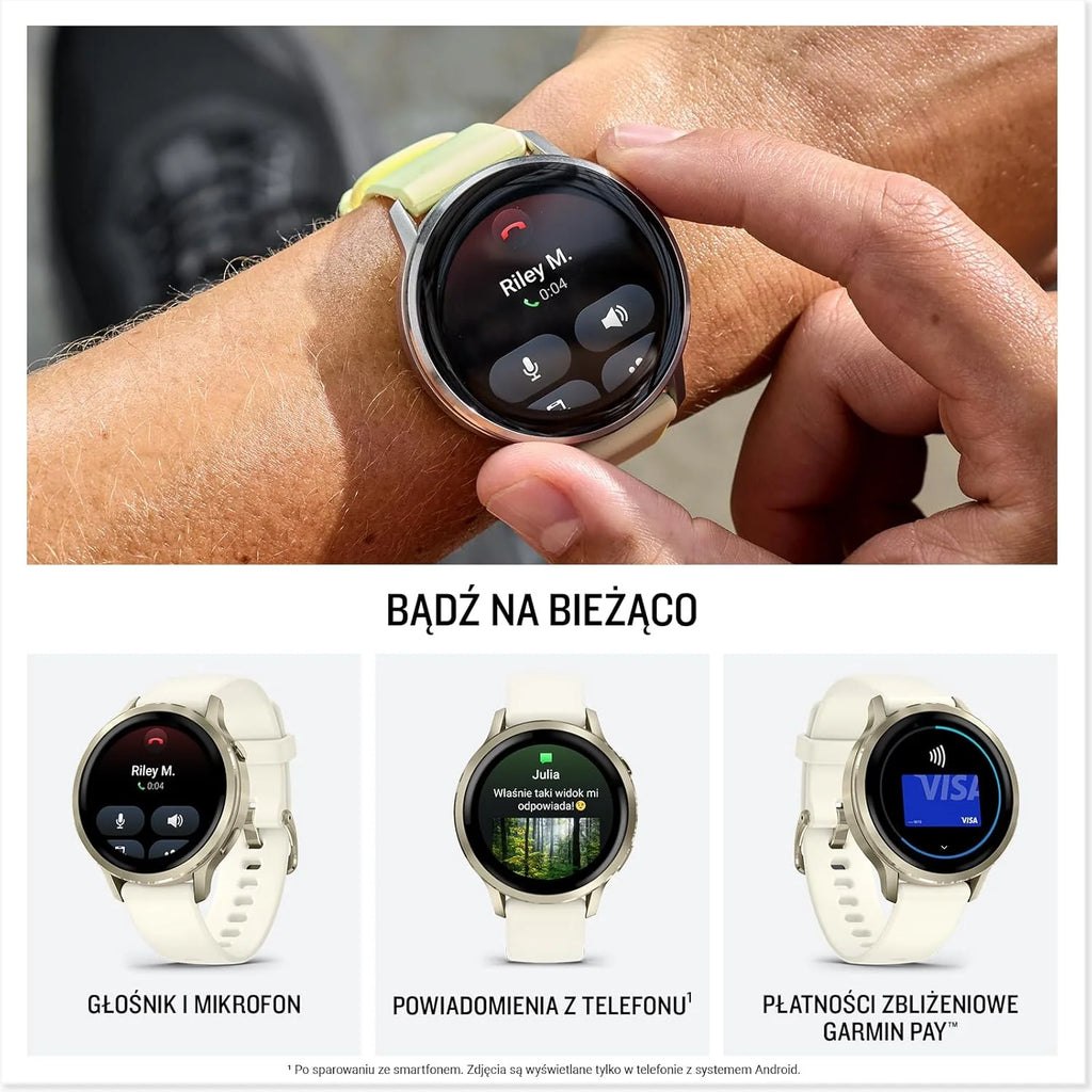 Garmin Venu 4 Premium Smartwatch GPS 41mm, AMOLED, Latarka LED, Slate Black/Black