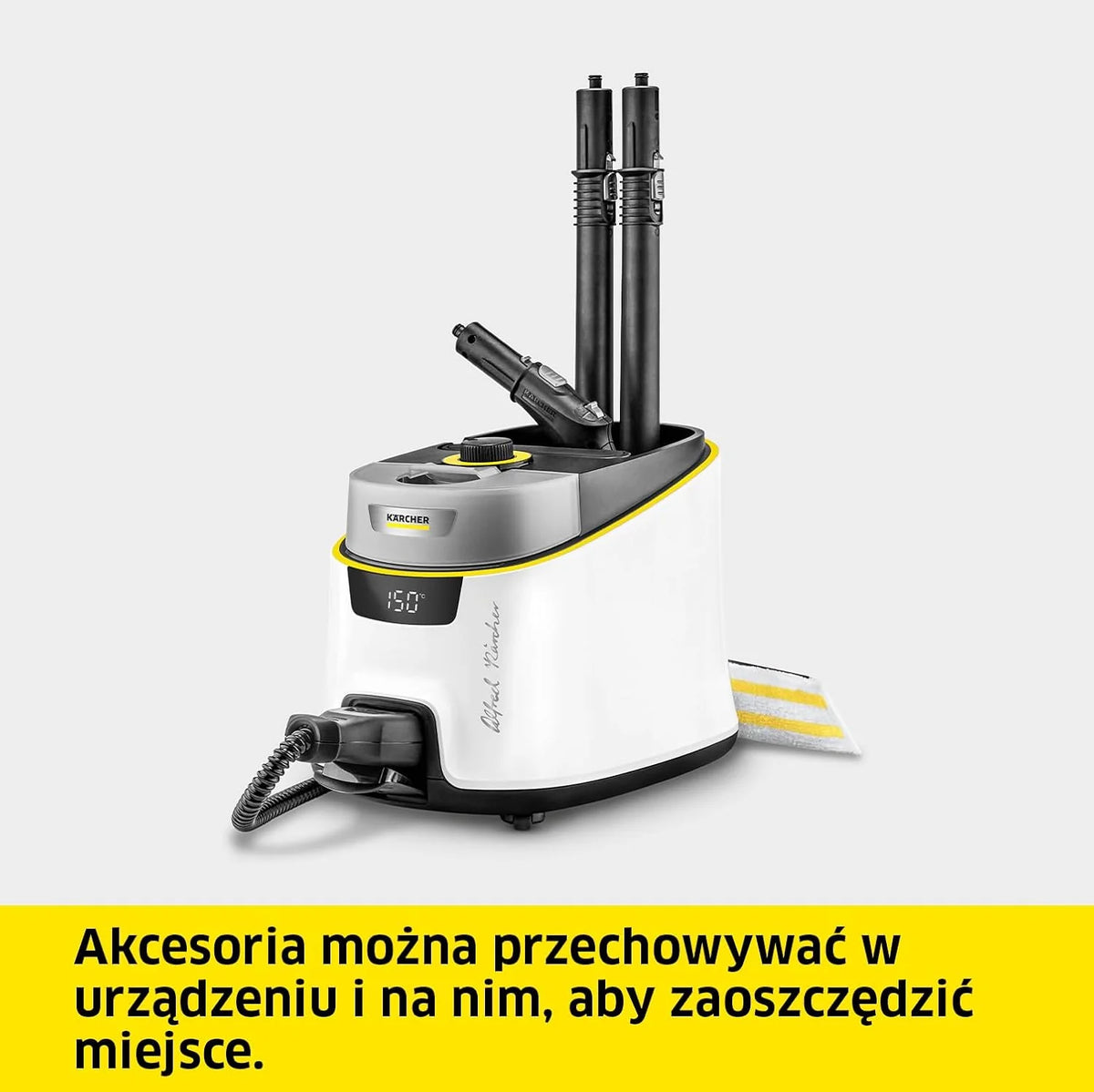 Kärcher Parownica SC 5 Deluxe Signature Line z Funkcją VapoHydro, 4 Bary, Czas Nagrzewania 3 min, Zbiornik: 0,5 l i 1,3 l, Zestaw do Podłóg