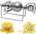 Retro maszyna do popcornu z miernikiem - maszyna do popcornu z korbką, mini popcorn ze stali nierdzewnej - na imprezę domową, mała 100 ml ，Maszyna do popcornu(Large 260ml)