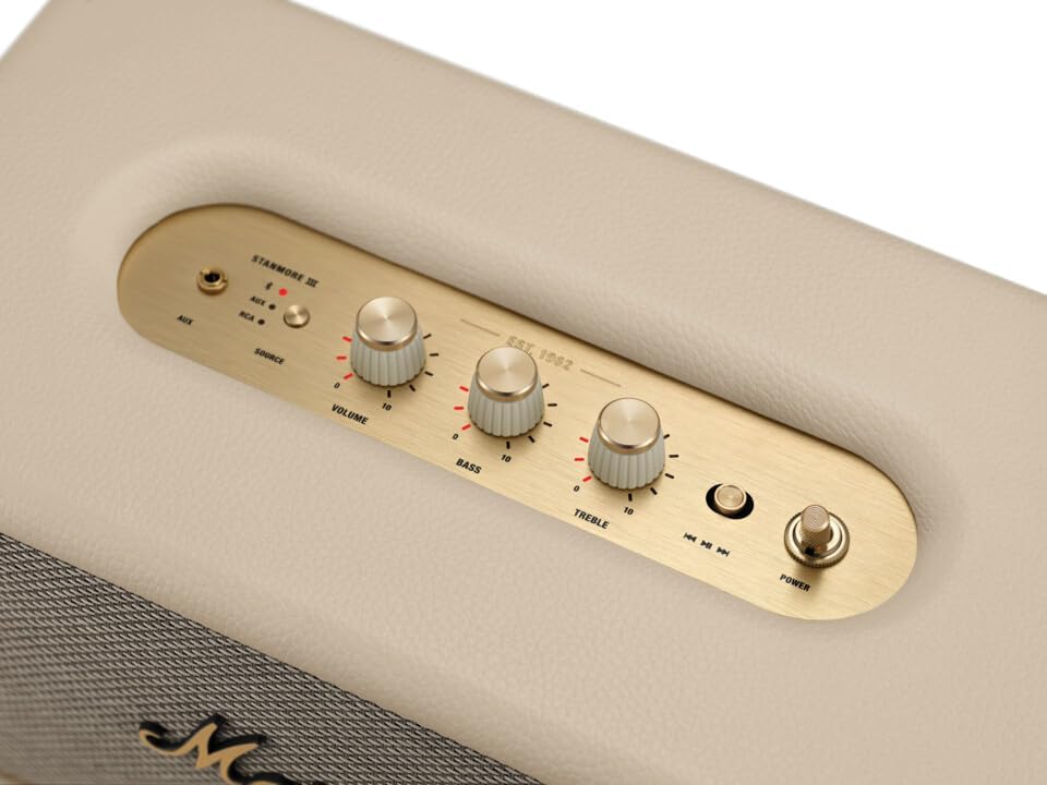 Marshall Stanmore Iii 7340055385152 Głośnik Bluetooth, Beżowy, 24,7 x 412 x 27,6 cm