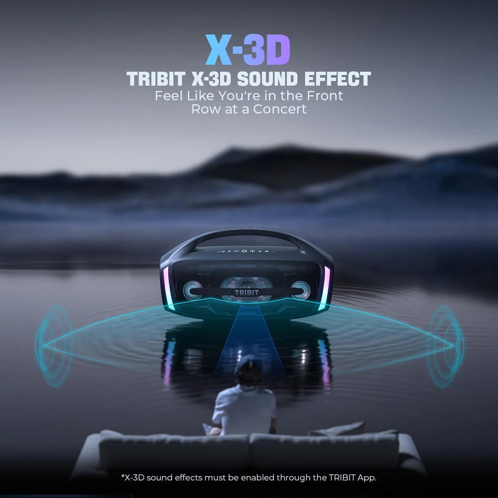 TRIBIT StormBox Blast 2 Głośnik Bluetooth 200W, Przenośny z Subwooferem, XBass, LED, Bluetooth 5.4, IP67, Korektor EQ, 30H Odtwarzania, Funkcja Karaoke – Idealny na Imprezy Plenerowe i Plażę