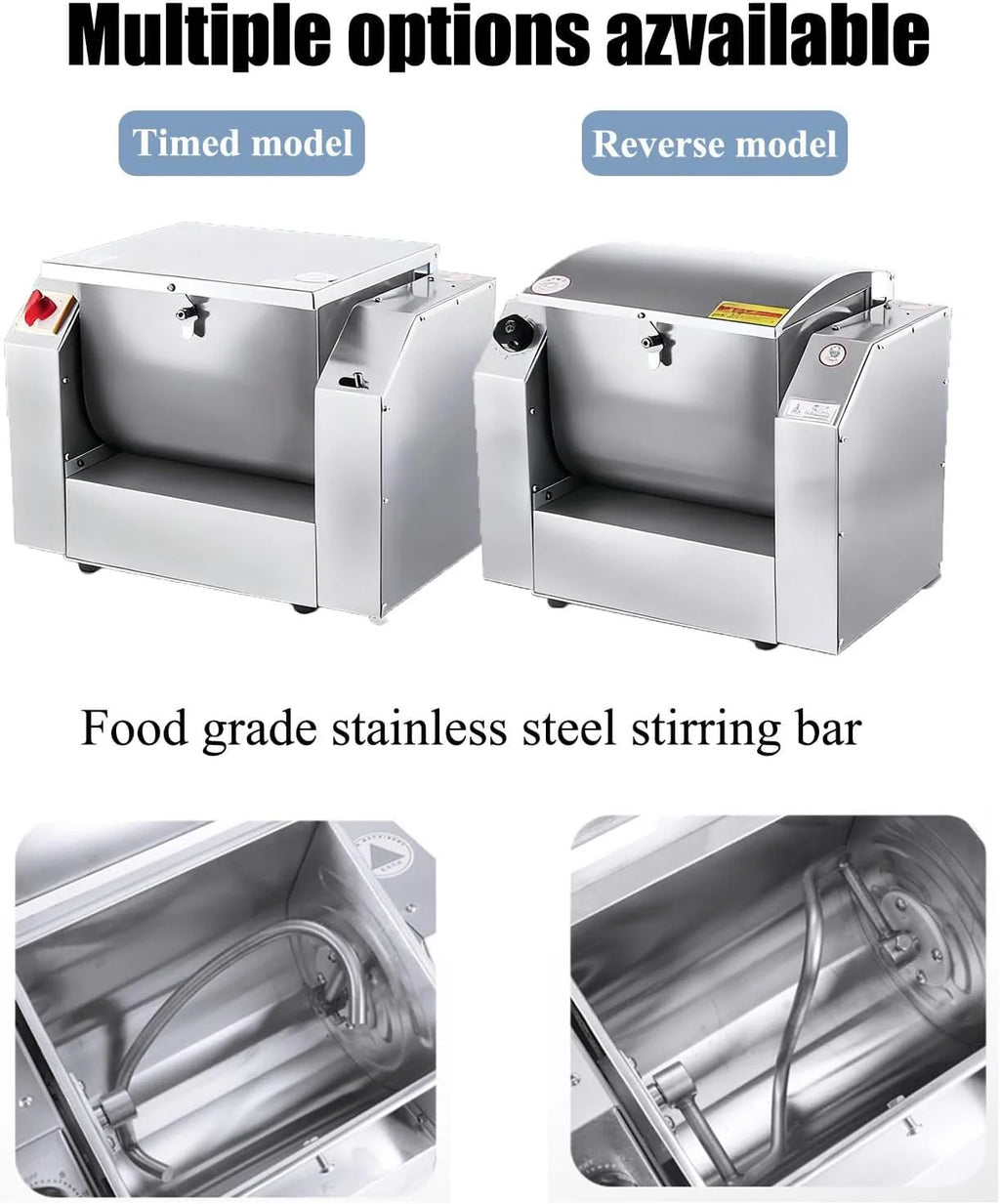 1100w/1500w Profesjonalny Mikser Spiralny Do Ciasta,Uniwersalny Komercyjny Mikser Do żywności,Elektryczny Blender,Timerem,30/50/70/100 Kg/H,Na Pizzę,Makaron,Chleb I Pieczywo 3KG