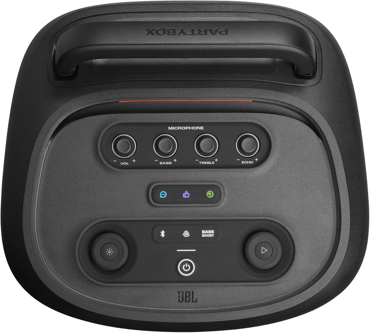 JBL Partybox 520 bezprzewodowy głośnik imprezowy Bluetooth, przenośny, czas odtwarzania 15 H, dynamiczny pokaz świetlny, IPX4, AI Sound Boost, wejście mikrofonowe, czarny