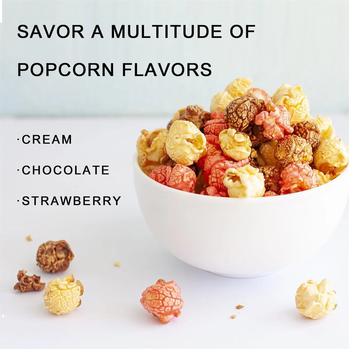 Ręczna maszyna do popcornu, mini garnek do popcornu ze stali nierdzewnej, popcorn do popcornu na rodzinne spotkanie, 260 ml ，Maszyna do popcornu(300ml)