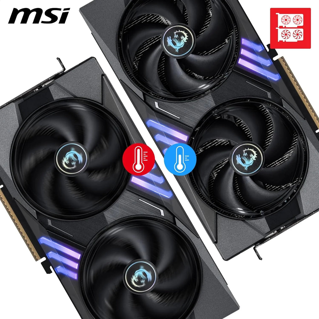 MSI Karta graficzna NVIDIA GeForce RTX 5060 Ti 8G Ventus 2X OC Plus - 8 GB GDDR7 (28 GB/s /128 Bits), PCIe 5.0 - Podwójny wentylator (2 x wentylatory STORMFORCE), HDMI 2.1b, DisplayPort 2.1b
