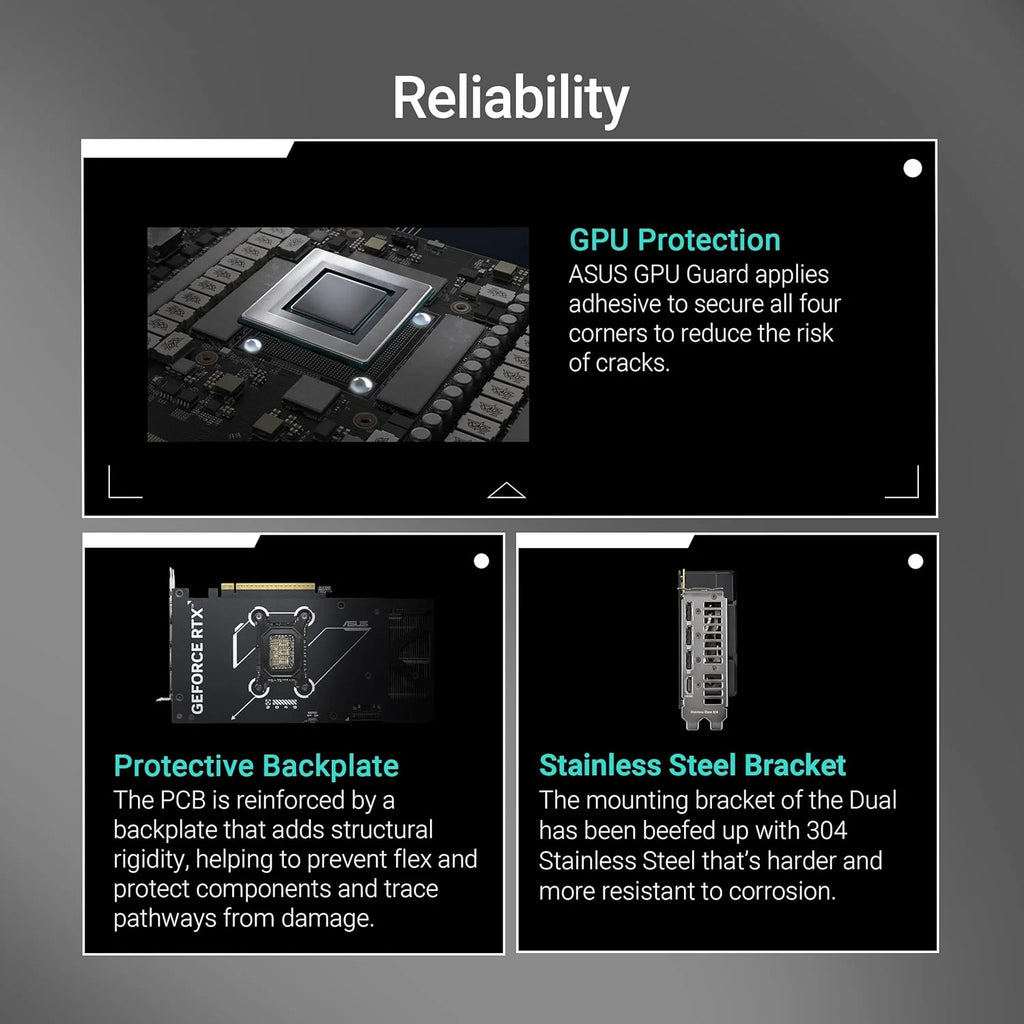 ASUS Dual NVIDIA GeForce RTX 5070 OC Edition, karta graficzna 12 GB GDDR7, 192 bity, PCIe 5.0, 2 wentylatory Axial-Tech, 1 HDMI 2.1, 3 DisplayPort 2.1, GPU Tweak III, biały, DUAL-RTX5070-O12G