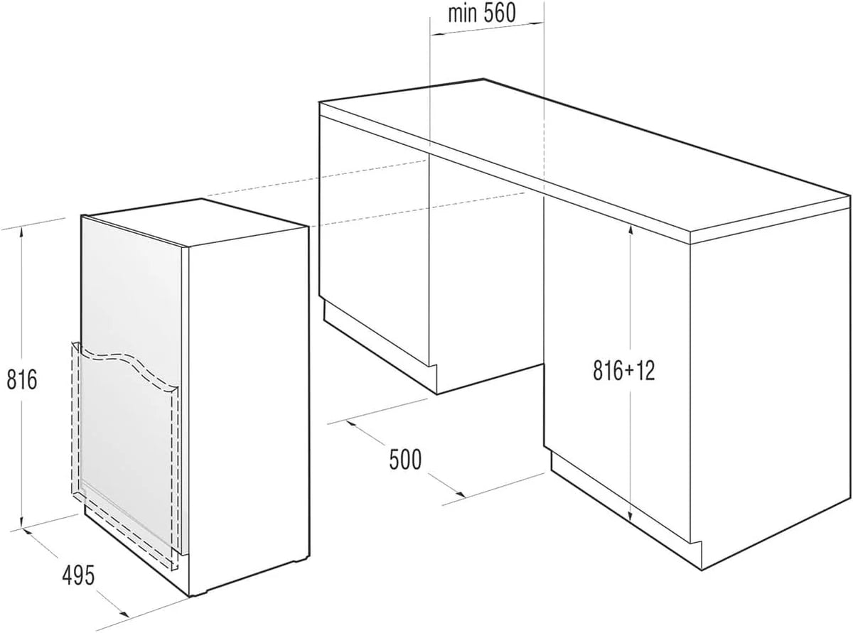 Gorenje NRKI517E41 lodówko-zamrażarka do zabudowy/178 nisza/zawias do drzwi przesuwnych/EEK:E/NoFrost DualAdvance/252L/AdaptTech/SuperCool/ConvertActive/EcoMode/wys. x szer. x gł.: 177,2 x 54 x 54,5
