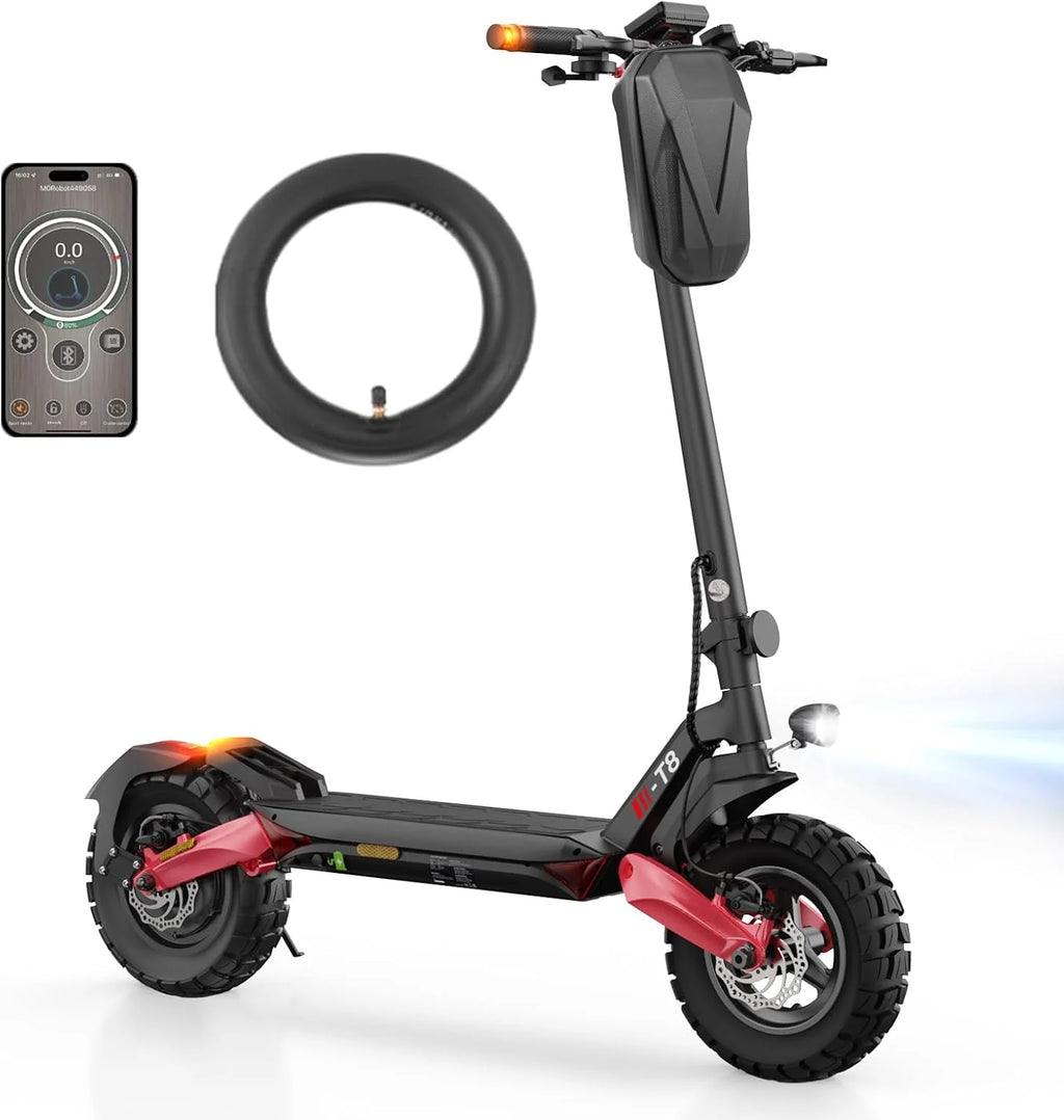 Skuter elektryczny z dopuszczeniem do ruchu drogowego, zasięg 80-100 km, 48 V, 15 Ah, opony pneumatyczne 10 cali, ABE skuter elektryczny z podwójną amortyzacją uderzeń, składana hulajnoga elektryczna