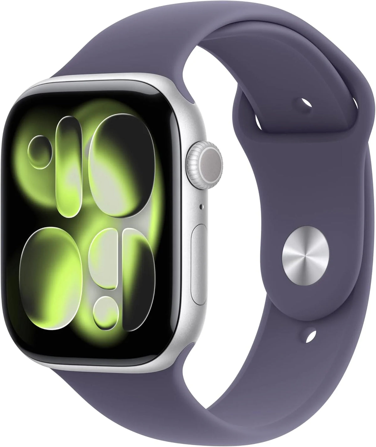 Apple Watch Series 11 GPS 42 mm Smartwatch, koperta z aluminium kolor Niedościgniona czerń, Pasek sportowy kolor czarny - S/M. Wynik snu, monitor fitness, monitorowanie stanu zdrowia