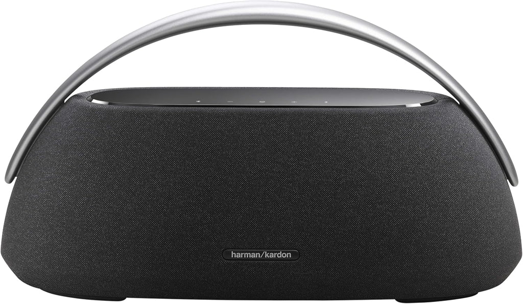 Harman Kardon Go+ Play 3 Bezprzewodowy Głośnik Bluetooth z Mikrofonem, USB, Wbudowanym Akumulatorem, 8h Odtwarzania i Dźwiękiem Stereo, Szary
