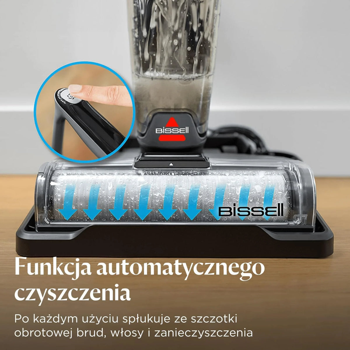 BISSELL CrossWave OmniForce, Odkurzacz Bezprzewodowy Mokro i Sucho, Odkurzanie i Mycie lub tryb Wyłącznie Odkurzania, Odkurzacz Piorący o Wysokiej Mocy, 240m² Czyszczenia Wielopowierzchniowego, 3912N