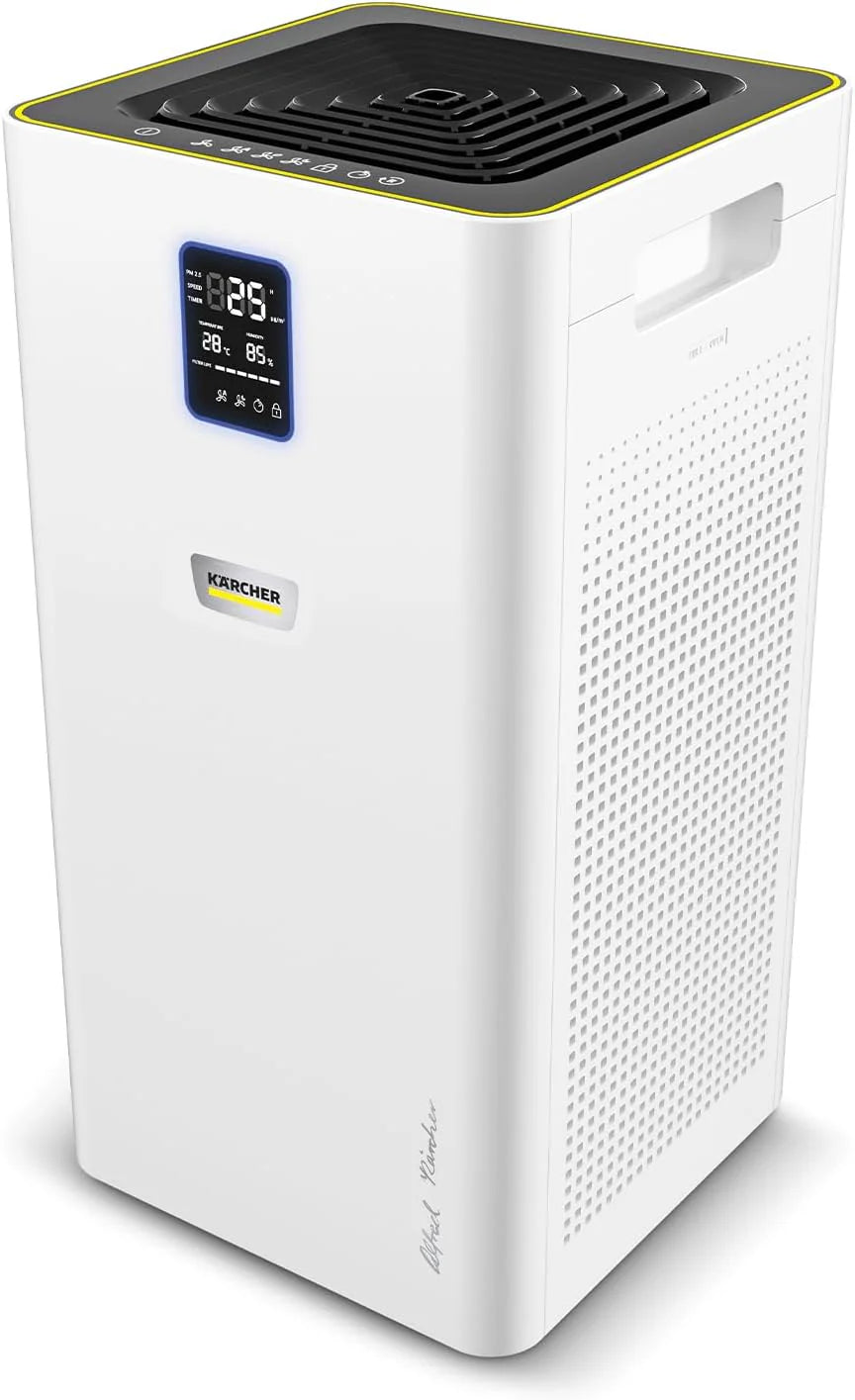 Kärcher Oczyszczacz Powietrza AF 50 Signature Line, przepływ: 520 m³/h, do 100 m², usuwa 99,95% cząsteczek do 0,3 μm i zapachów, funkcja automatyczna, timer, tryb nocny, w zestawie zestaw filtrów