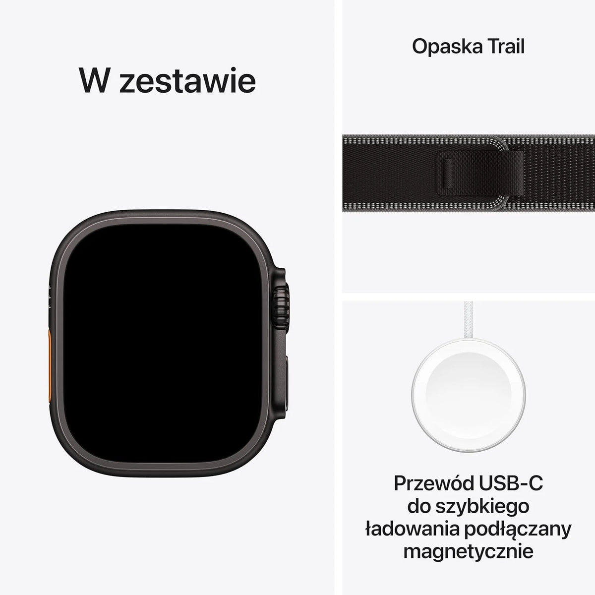 Apple Watch Ultra 3 GPS + Cellular 49 mm, najwyższej klasy zegarek do biegania i innych sportów z wytrzymałą kopertą z tytanu kolor czarny + Alpine Loop kolor czarny - M