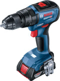 Bosch Professional system 18V: akumulatorowa wiertarko-wkrętarka udarowa GSB 18V-50 (2 akumulatory GBA 18V 4.0Ah, szybka ładowarka GAL 18V-40, walizka L-Case i akcesoria) - Amazon Exclusive Set