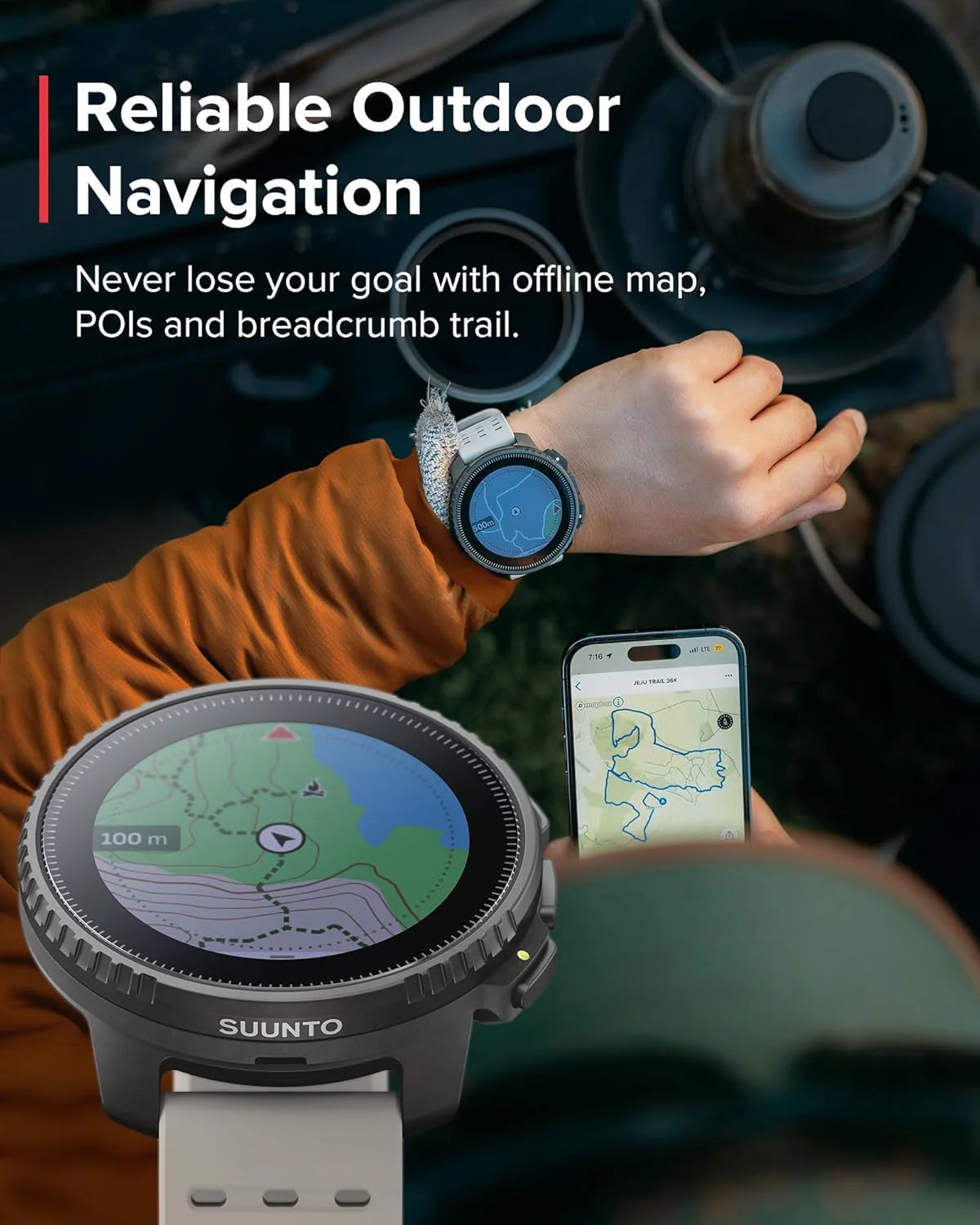 SUUNTO Vertical – Przygodowy zegarek GPS, monitor aktywności, dwupasmowy GNSS i mapy offline, obsługa ponad 95 dyscyplin sportowych, wskaźniki treningowe i analiza regeneracji.
