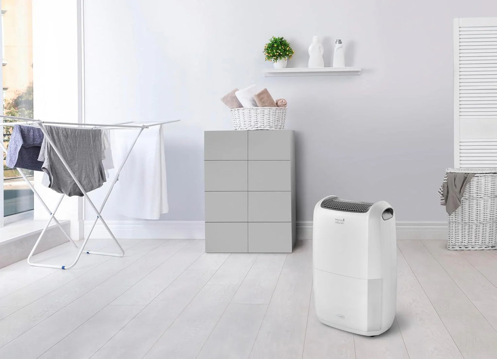 De'Longhi Tasciugo AriaDry Pure DDSX220WFA osuszacz powietrza i oczyszczacz powietrza do pomieszczeń do 90 m³, funkcja prania, kompatybilny z Wi-Fi, certyfikat alergików, 21 l/dzień, czarny
