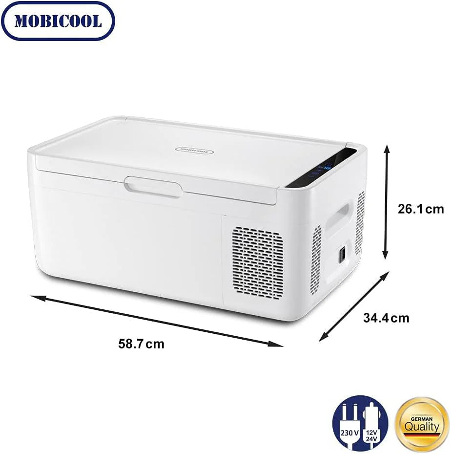 MOBICOOL MCF40 lodówka kompresorowa 38L – 12V, 24V i 230V – Przenośna lodówka do auta, kampera, kempingu, ciężarówki i outdoor – Niezawodne chłodzenie podczas podróży i wycieczek