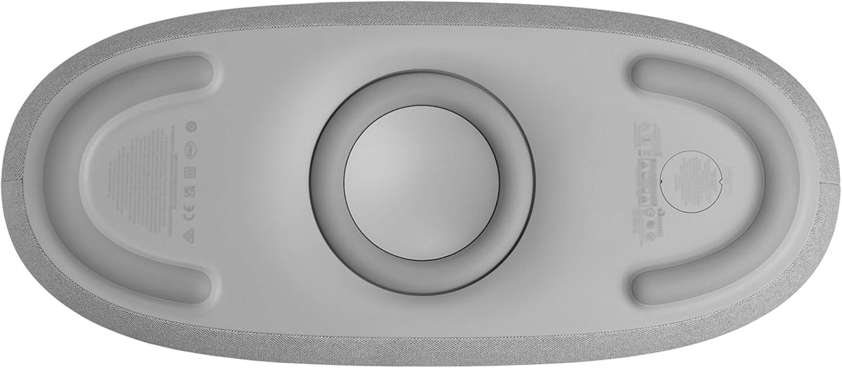 Harman Kardon Go+ Play 3 Bezprzewodowy Głośnik Bluetooth z Mikrofonem, USB, Wbudowanym Akumulatorem, 8h Odtwarzania i Dźwiękiem Stereo, Szary