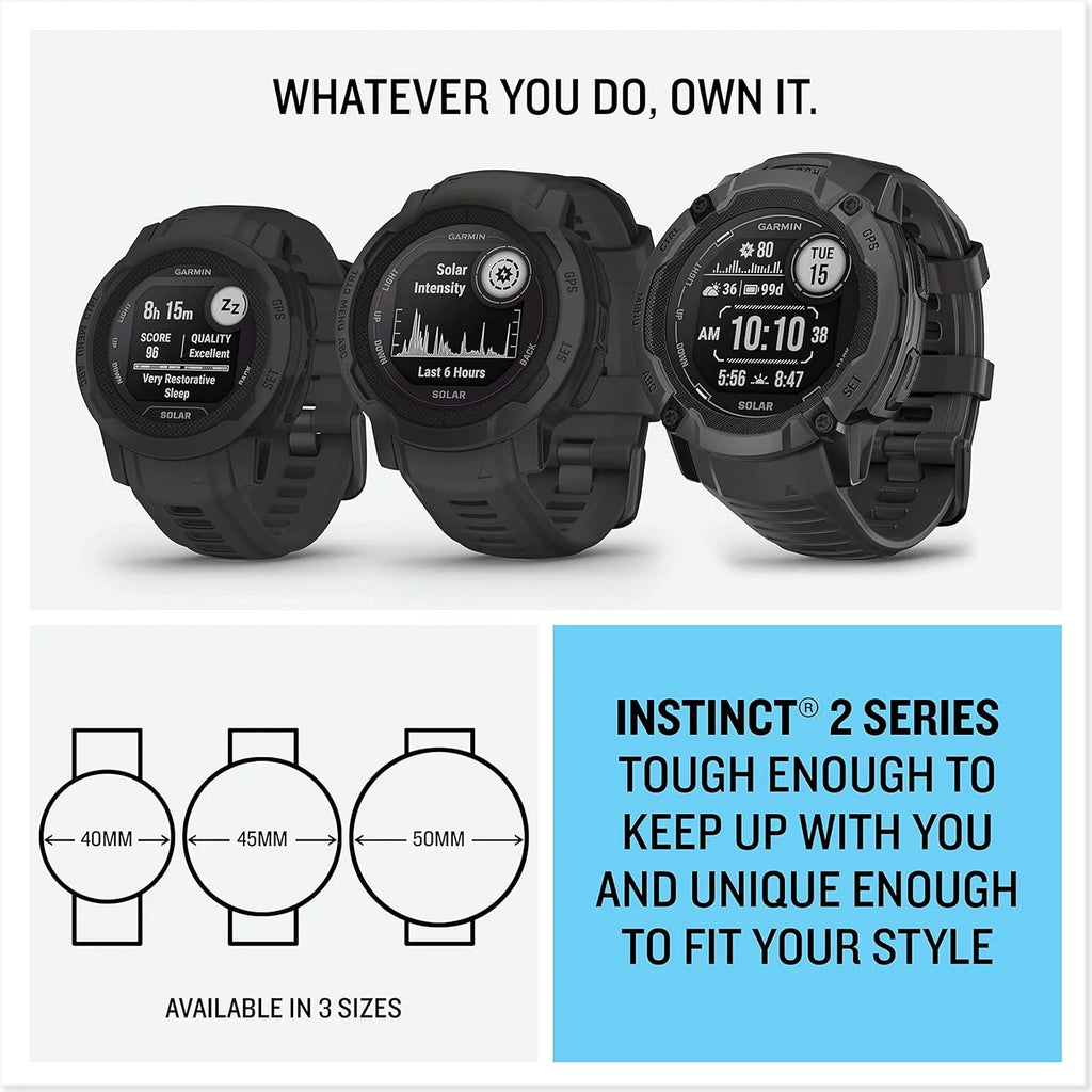 Garmin Instinct 2S SOLAR Smartwatch GPS, Grafitowy, M