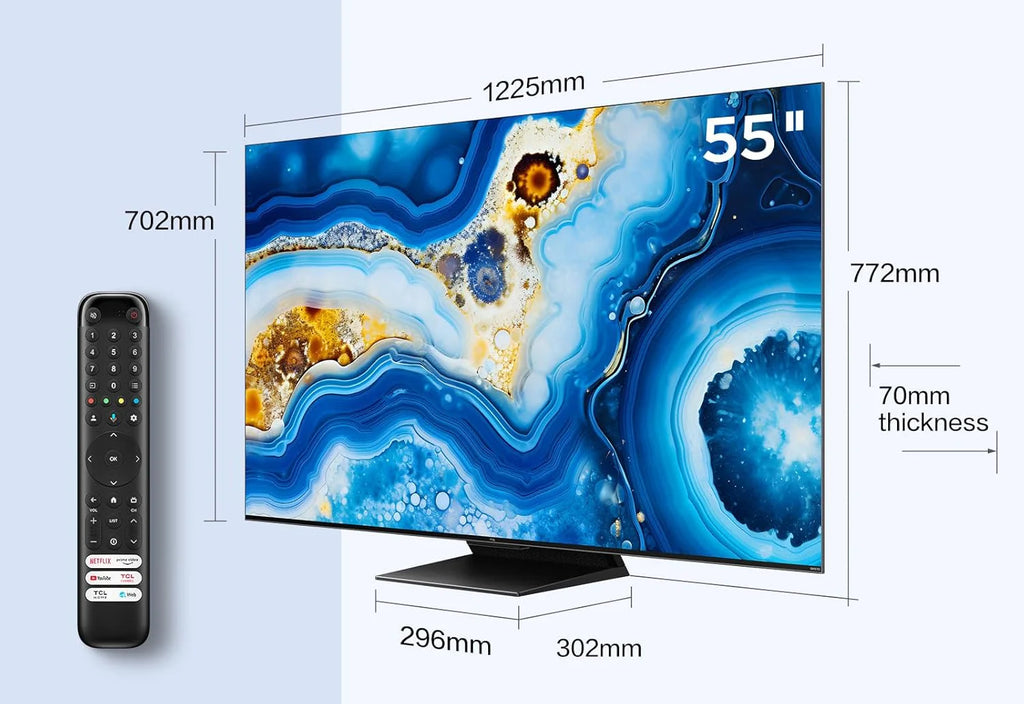 TCL 65V6C 65-calowy bezpośredni telewizor LED, 4K HDR TV, Smart TV Powered by Google (Dolby Audio, Motion Clarity, kompatybilny z Google Assistant & Alexa, 2025 nowy model)